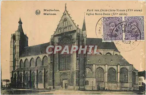 Cartes postales Malines Eglise Notre Dame XV siecle