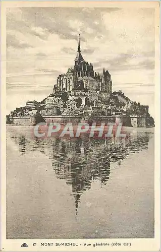 Ansichtskarte AK Mont St Michel Vue generale Cote Est