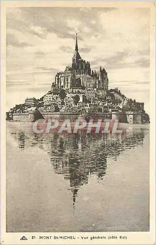 Cartes postales Mont St Michel Vue generale Cote Est