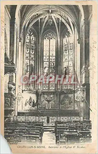 Cartes postales Chatillon S Seine Interieur de l'Eglise St Nicolas