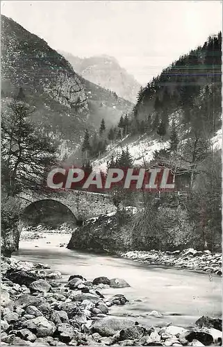 Moderne Karte La Vallee de la Dranse Haute Savoie a l'ancien Pont de Bioge