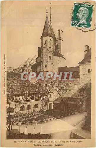 Cartes postales Chateau de La Rochepot Tour au Nord Ouest Chemin de ronde Ecuries