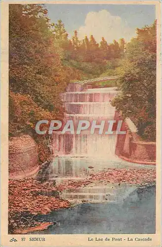 Ansichtskarte AK Semur Le Lac de Pont La Cascade