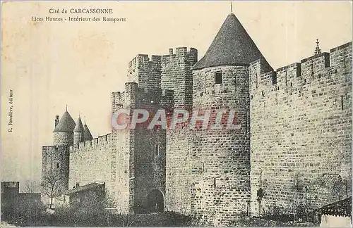 Ansichtskarte AK Cite de Carcassonne Lices Hautes Interieur des Remparts