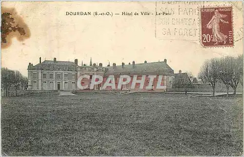 Ansichtskarte AK Dourdan S et O Hotel de Ville Le Parc