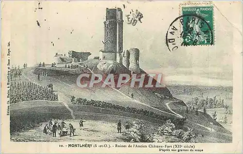 Ansichtskarte AK Montlhery S et O Ruines de l'Ancien Chateau Fort