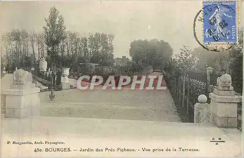 Cartes postales Bourges Jardin des Pres Fichaux Vue prise de la Terrasse