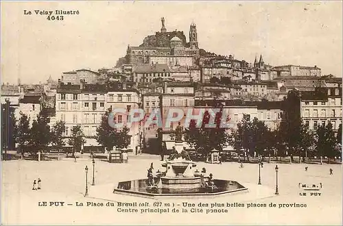 Cartes postales Le Puy La Place du Breuil Une des plus belles places de province