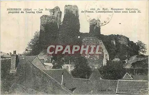 Cartes postales Herisson Allier Les Ruines cote du Midi Monument historique