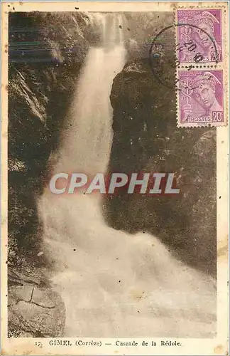 Cartes postales Gimel Correze Cascade de la Redole