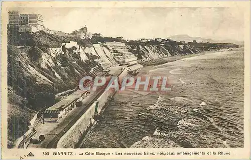 Ansichtskarte AK Biarritz La Cote Basque Les nouveaux bains nouveaux amenagements et la Rhune