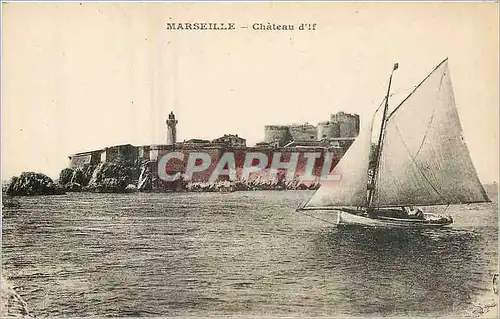 Cartes postales Marseille Chateau d'If Bateau