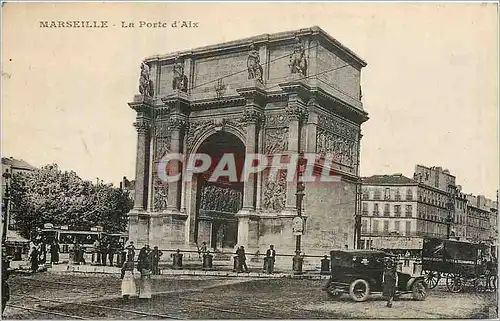 Cartes postales Marseille La Porte d'Aix Automobile