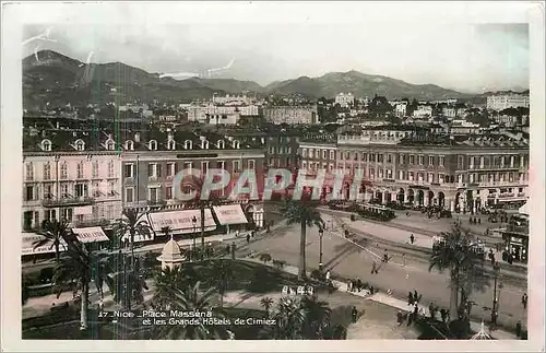 Cartes postales Nice Place Massena et les Grands Hotels de Cimiez