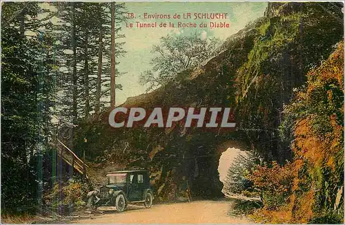 Ansichtskarte AK Environs de la Schlucht Le Tunnel de la Roche du Diable Automobile
