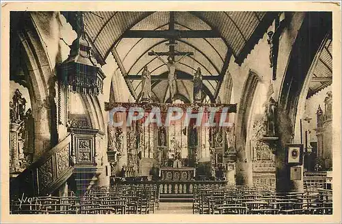 Ansichtskarte AK Bretagne Lampaul Finistere Interieur de l'Eglise