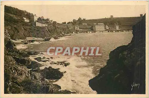 Cartes postales Cotes de Granit Perros Guirec C du N La Plage de Trestrignel vue de la Pointe du Chateau