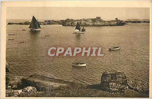 Cartes postales Cote de Granit Tregastel Cotes du Nord L'Ile Ronde