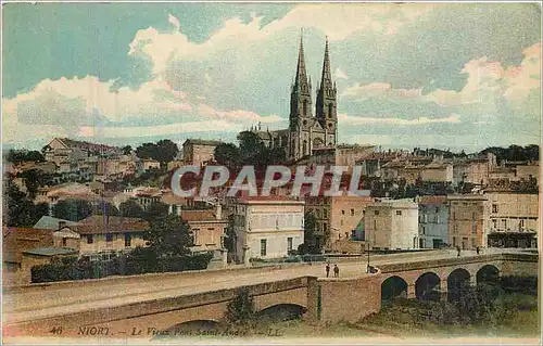 Ansichtskarte AK Niort Le Vieux Pont Saint Andre