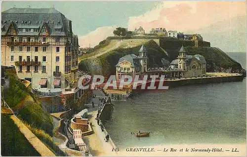 Cartes postales Granville Le Roc et le Normandy Hotel