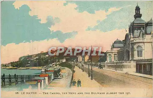 Ansichtskarte AK Le Havre The Casino The Heve and the Bulwark Albert the 1st