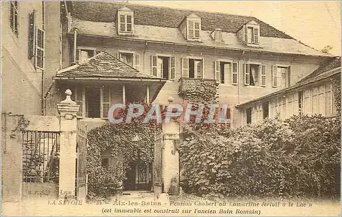 Cartes postales La Savoie Aix les Bains Pension Chobert ou Lamartine