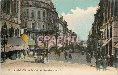 Cartes postales Bordeaux Le Cours de l'Intendance Automobile