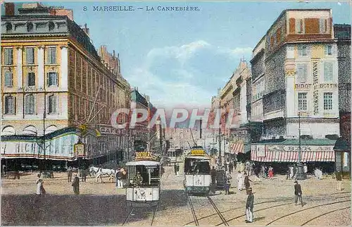 Cartes postales Marseille La Cannebiere Tramway