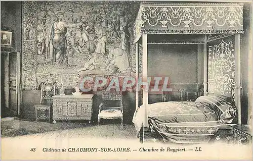 Cartes postales Chateau de Chaumont sur Loire Chambre de Ruggiert