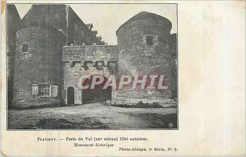 Cartes postales Flavigny Porte du Val Cote exterieur Monument historique
