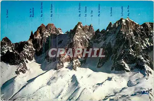 Cartes postales moderne Les Aiguilles de Chamonix