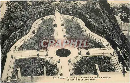 Cartes postales Meaux S et M Le Jardin de l'ancien Eveche Vue prise de la Cathedrale