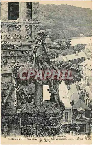 Ansichtskarte AK Cathedrale de Quimper Statue du Roi Gradion roi de la Cornouailles Armorecaine