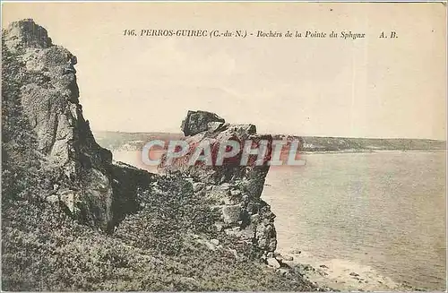 Ansichtskarte AK Perros Guirec C du N Rochers de la Pointe du Sphynx