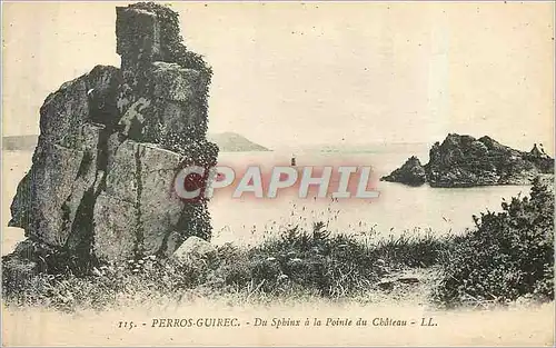 Ansichtskarte AK Perros Guirec Du Sphink a la Pointe du Chateau