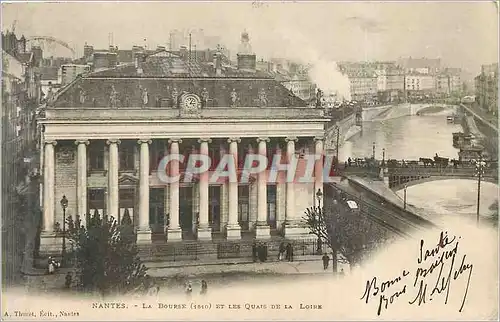 Cartes postales Nantes La Bourec et les Quais de la Loire