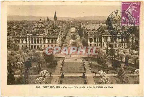Cartes postales Strasbourg Vue vers l'Universite prise du Palais du Rhin