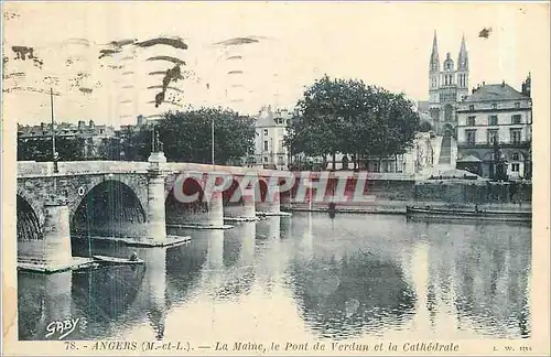 Ansichtskarte AK Angers M et L La Maine Le Pont de Verdun et la Cathedrale