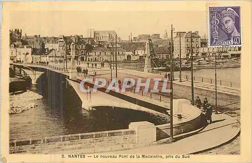 Cartes postales Nantes Le nouveau Pont de la Madeleine pris du Sud