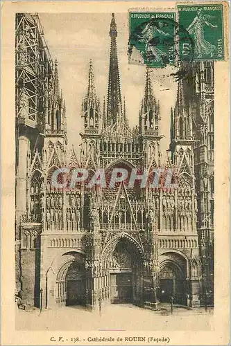 Cartes postales Cathedrale de Rouen Facade