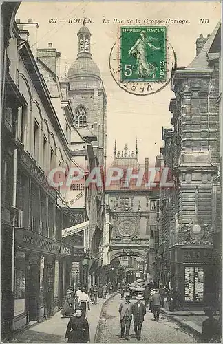 Cartes postales Rouen La Rue de la Grosse Horloge