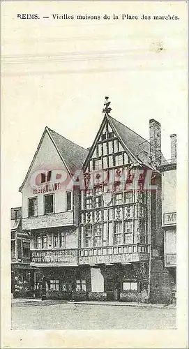 Cartes postales Reims Vieilles maisons de la Place des marches