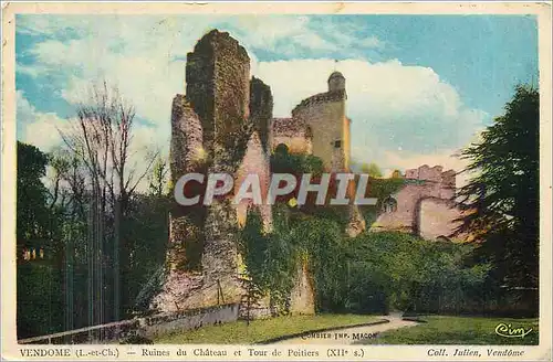 Ansichtskarte AK Vendome L et Ch Ruines du Chateau et Tour de Poitiers