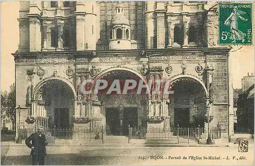 Cartes postales Dijon Portail de l'Eglise St Michel