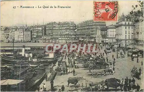 Cartes postales Marseille Le Quai de la Fraternite Bateaux