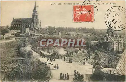 Cartes postales Environs de Rouen Bonsecours Vue du Plateau