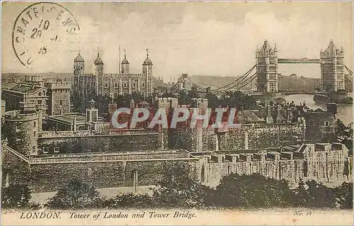 Cartes postales London Tower of London and Tower Bridge