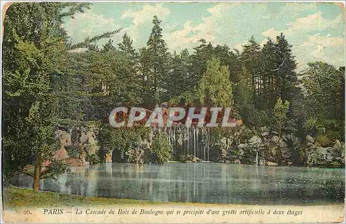 Ansichtskarte AK Paris La Cascade du Bois de Boulogne qui se precipite d'une grotte artificielle d'eaux etages