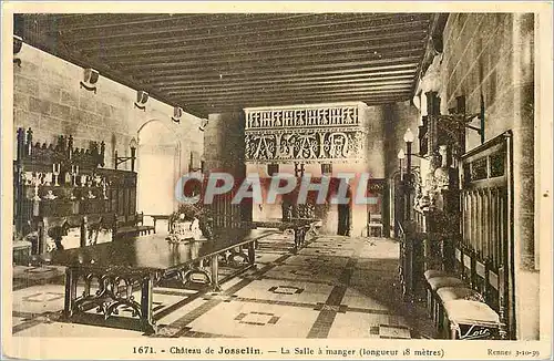 Cartes postales Chateau de Josselin La salle a manger