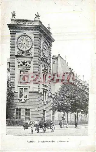 Cartes postales Paris Ministere de la Guerre